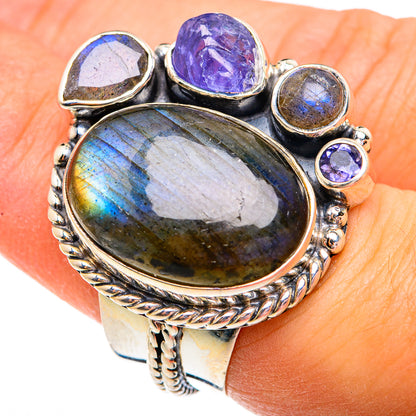 Labradorite Rings handcrafted by Ana Silver Co - RING74857