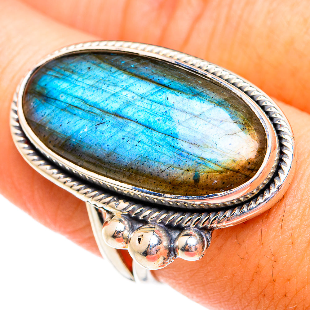 Labradorite Rings handcrafted by Ana Silver Co - RING74870