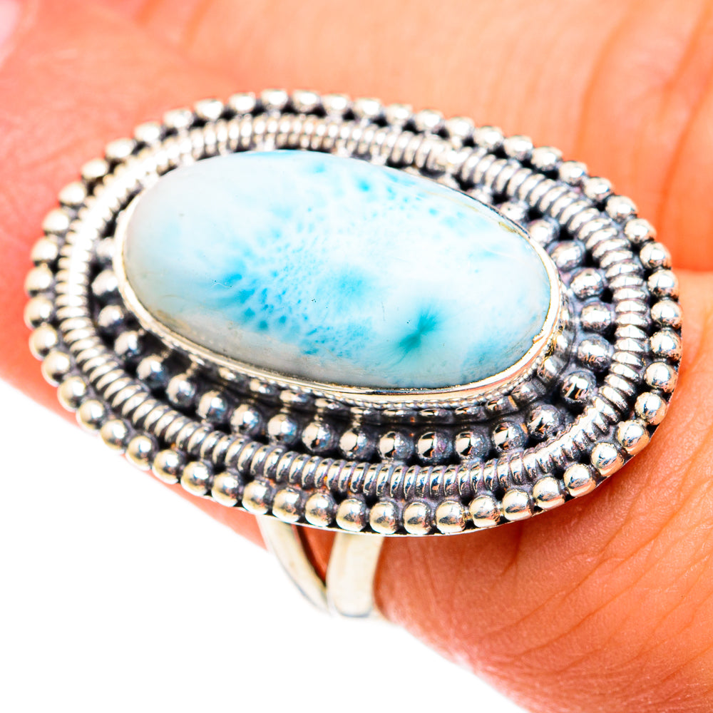 Larimar Rings handcrafted by Ana Silver Co - RING74871