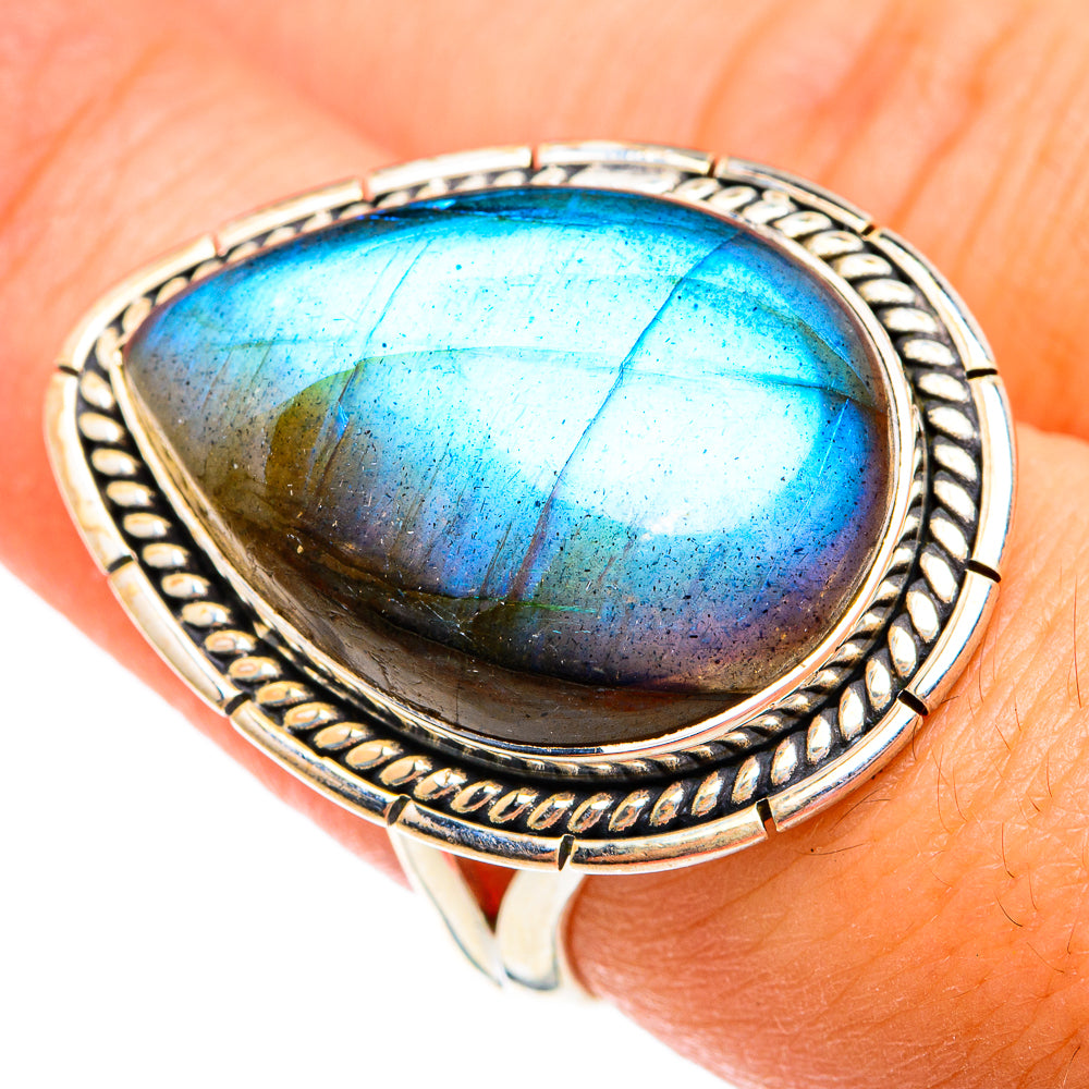 Labradorite Rings handcrafted by Ana Silver Co - RING74872