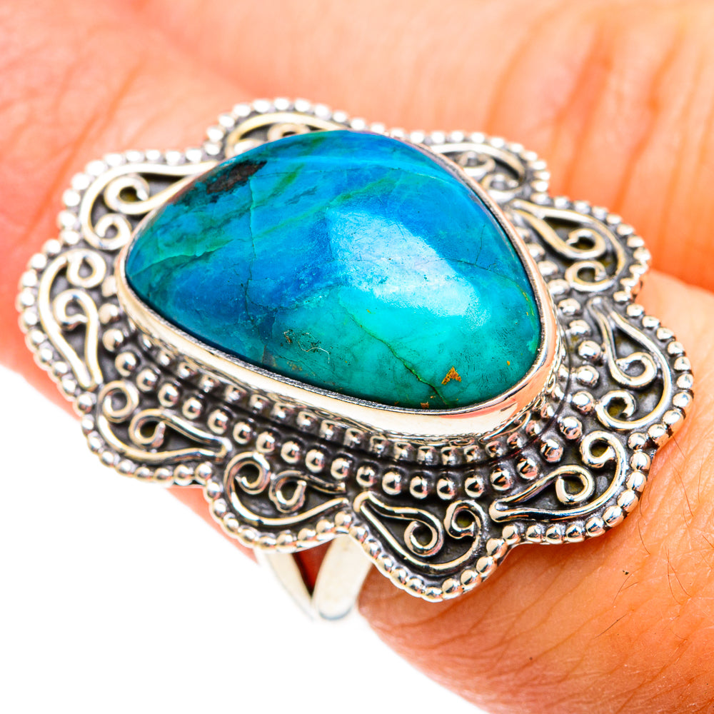 Chrysocolla Rings handcrafted by Ana Silver Co - RING74886