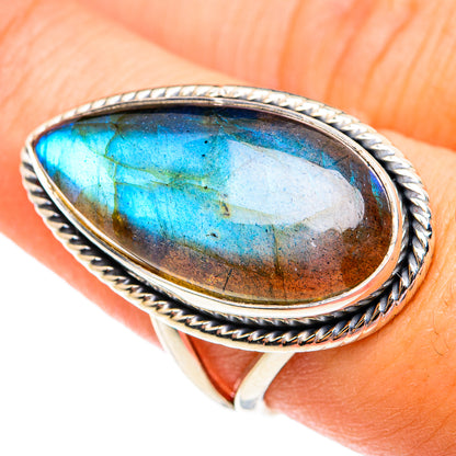 Labradorite Rings handcrafted by Ana Silver Co - RING74888