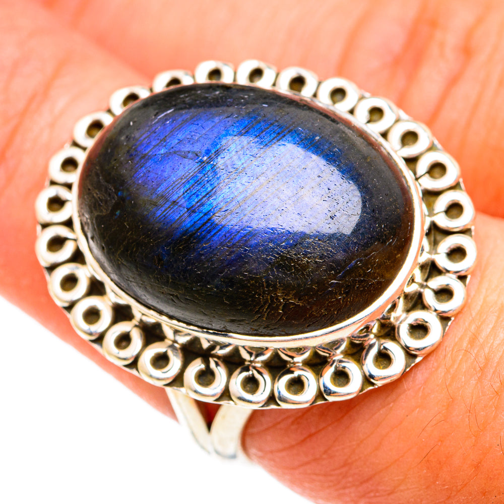 Labradorite Rings handcrafted by Ana Silver Co - RING74900