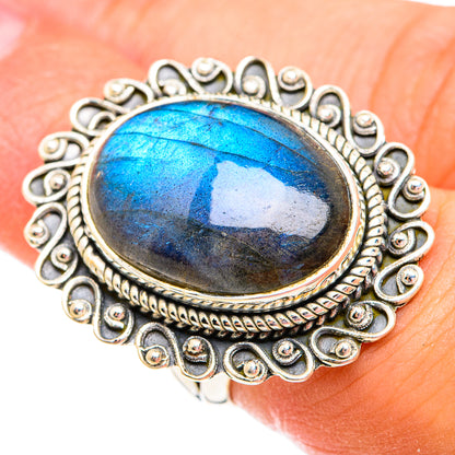 Labradorite Rings handcrafted by Ana Silver Co - RING74909