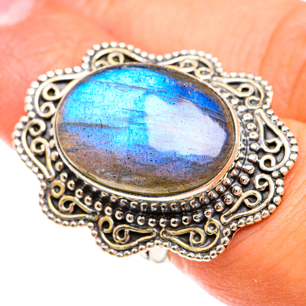 Labradorite Rings handcrafted by Ana Silver Co - RING74913