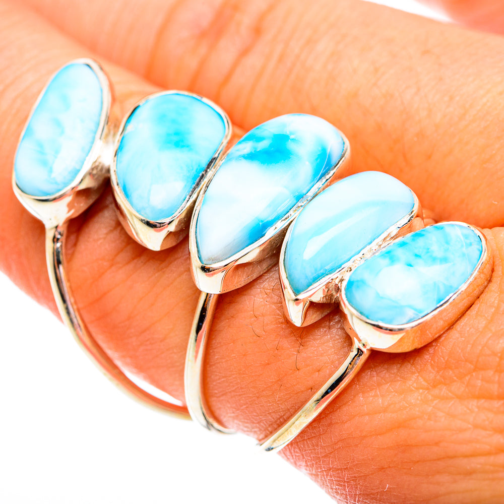 Larimar Rings handcrafted by Ana Silver Co - RING74922
