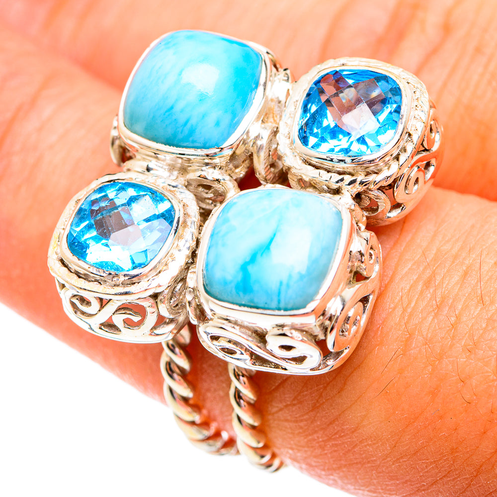 Larimar Rings handcrafted by Ana Silver Co - RING74925