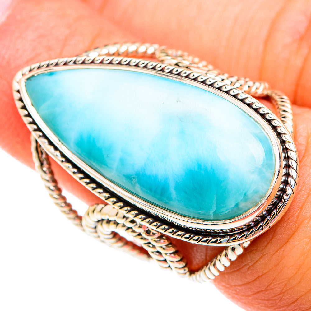 Larimar Rings handcrafted by Ana Silver Co - RING74928