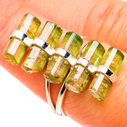 Green Tourmaline Rings handcrafted by Ana Silver Co - RING74929