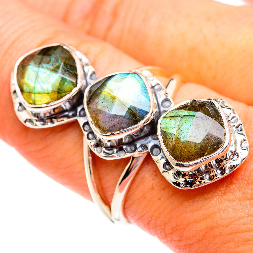 Labradorite Rings handcrafted by Ana Silver Co - RING74930