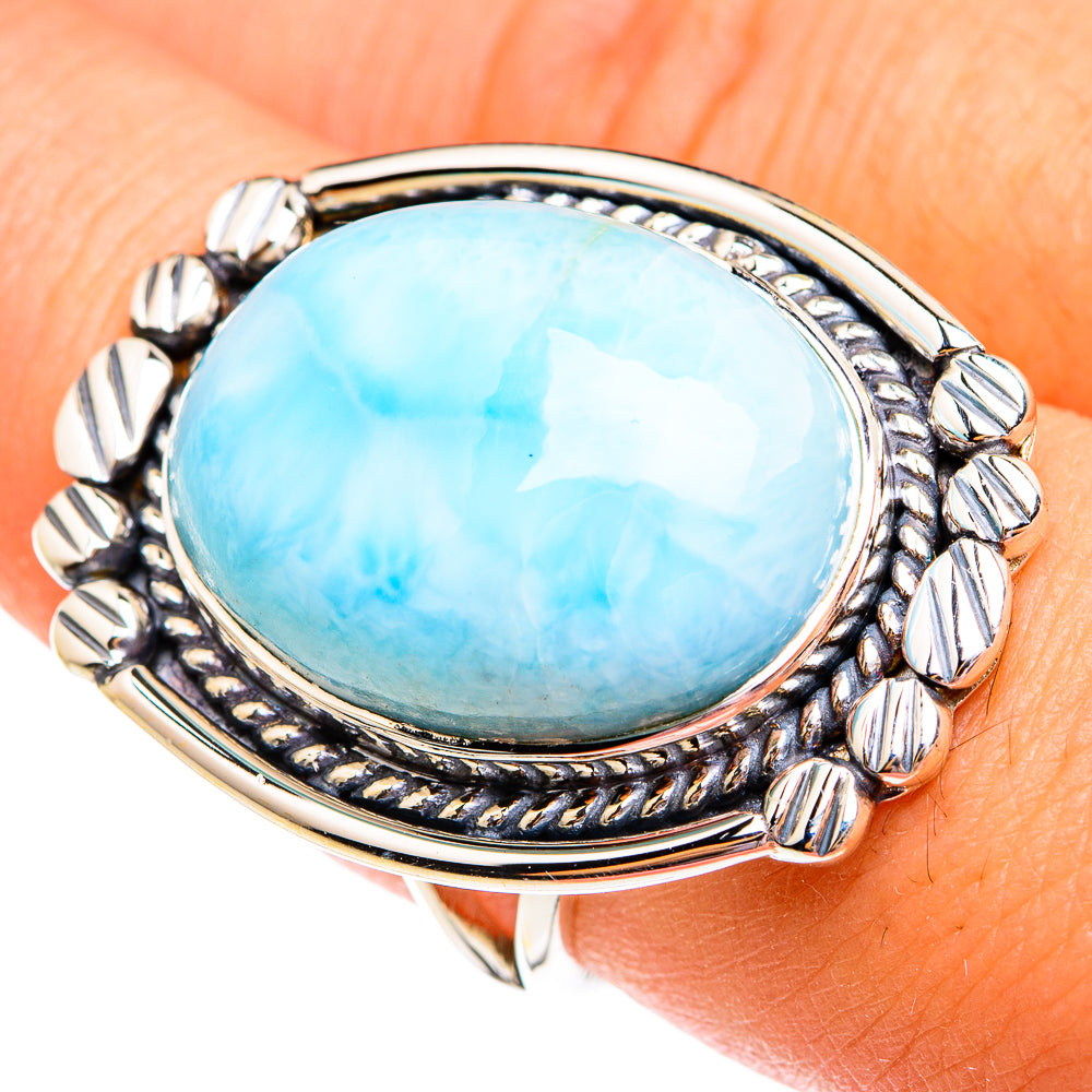 Larimar Rings handcrafted by Ana Silver Co - RING74949