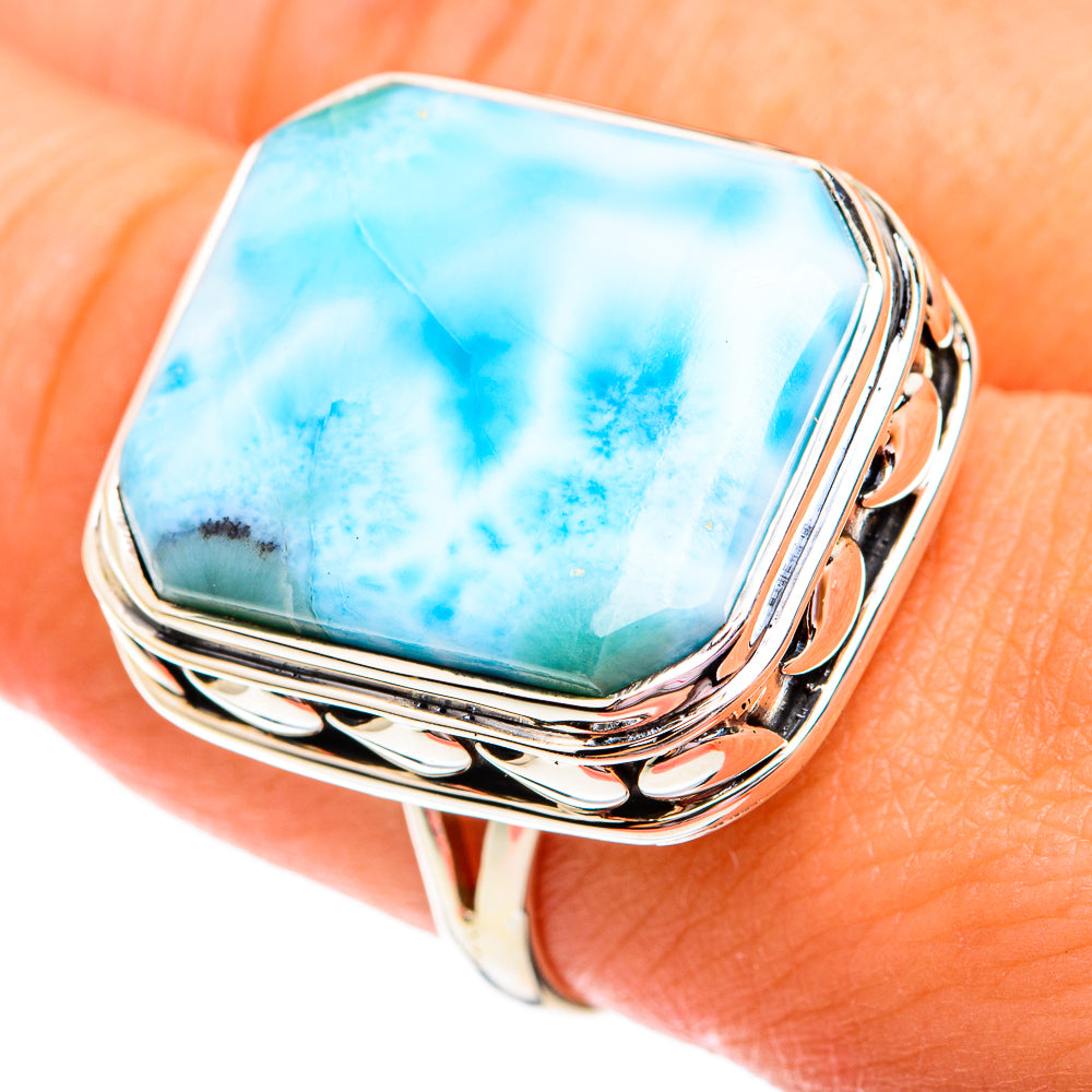 Larimar Rings handcrafted by Ana Silver Co - RING74953