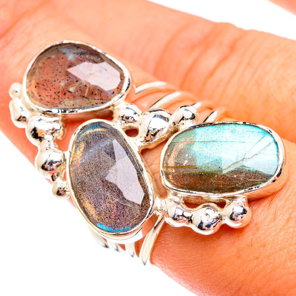 Labradorite Rings handcrafted by Ana Silver Co - RING74958