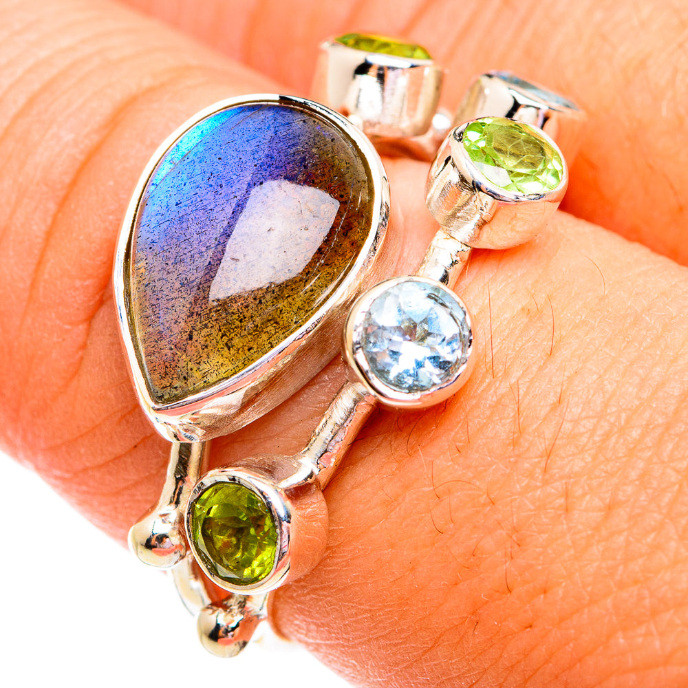 Labradorite Rings handcrafted by Ana Silver Co - RING74966