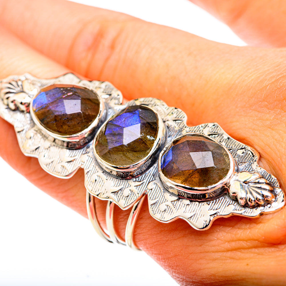 Labradorite Rings handcrafted by Ana Silver Co - RING74983