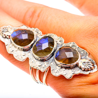Labradorite Rings handcrafted by Ana Silver Co - RING74983