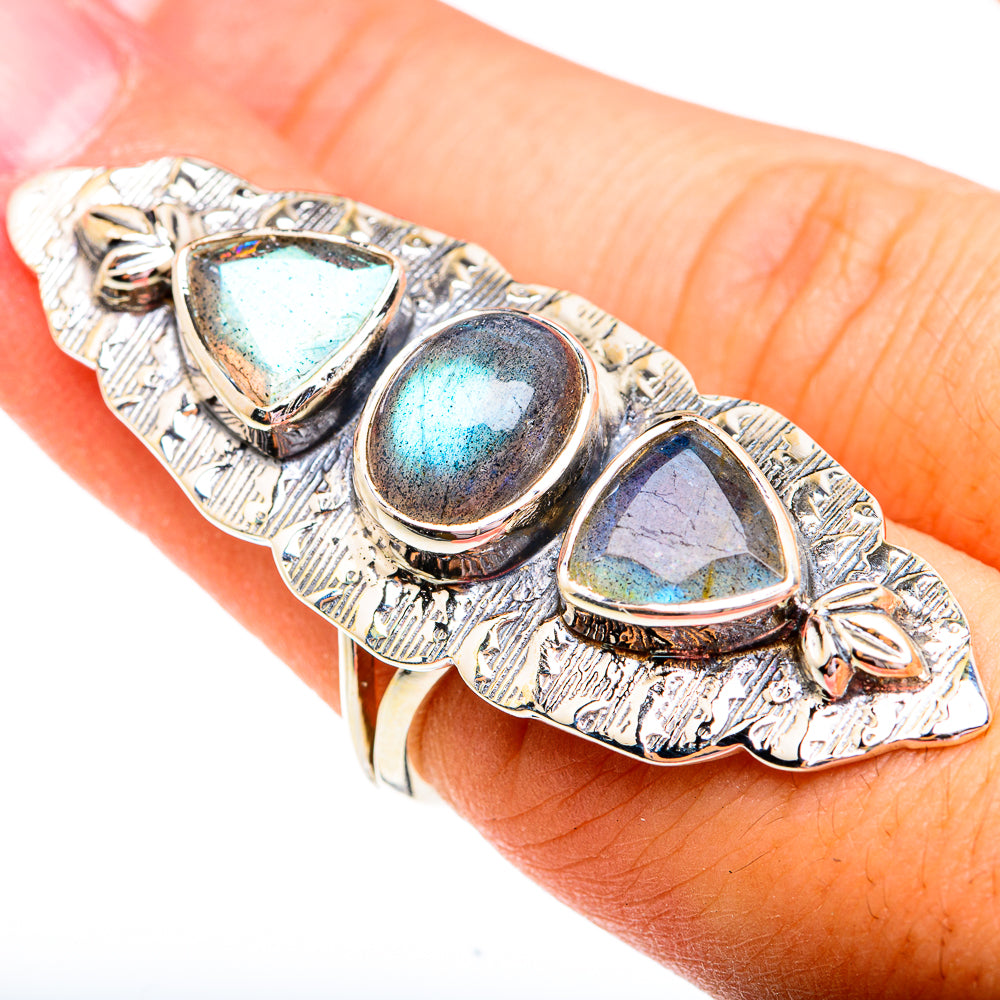 Labradorite Rings handcrafted by Ana Silver Co - RING74986