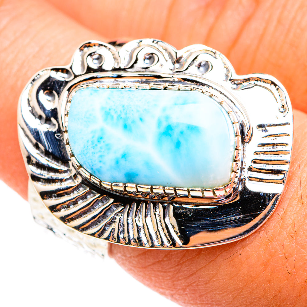 Larimar Rings handcrafted by Ana Silver Co - RING74997