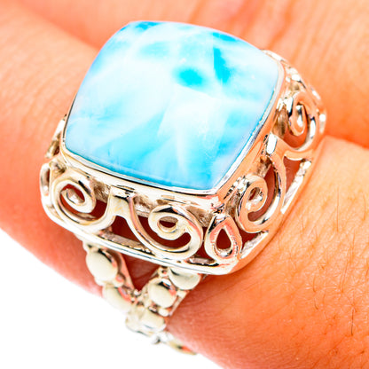 Larimar Rings handcrafted by Ana Silver Co - RING75000
