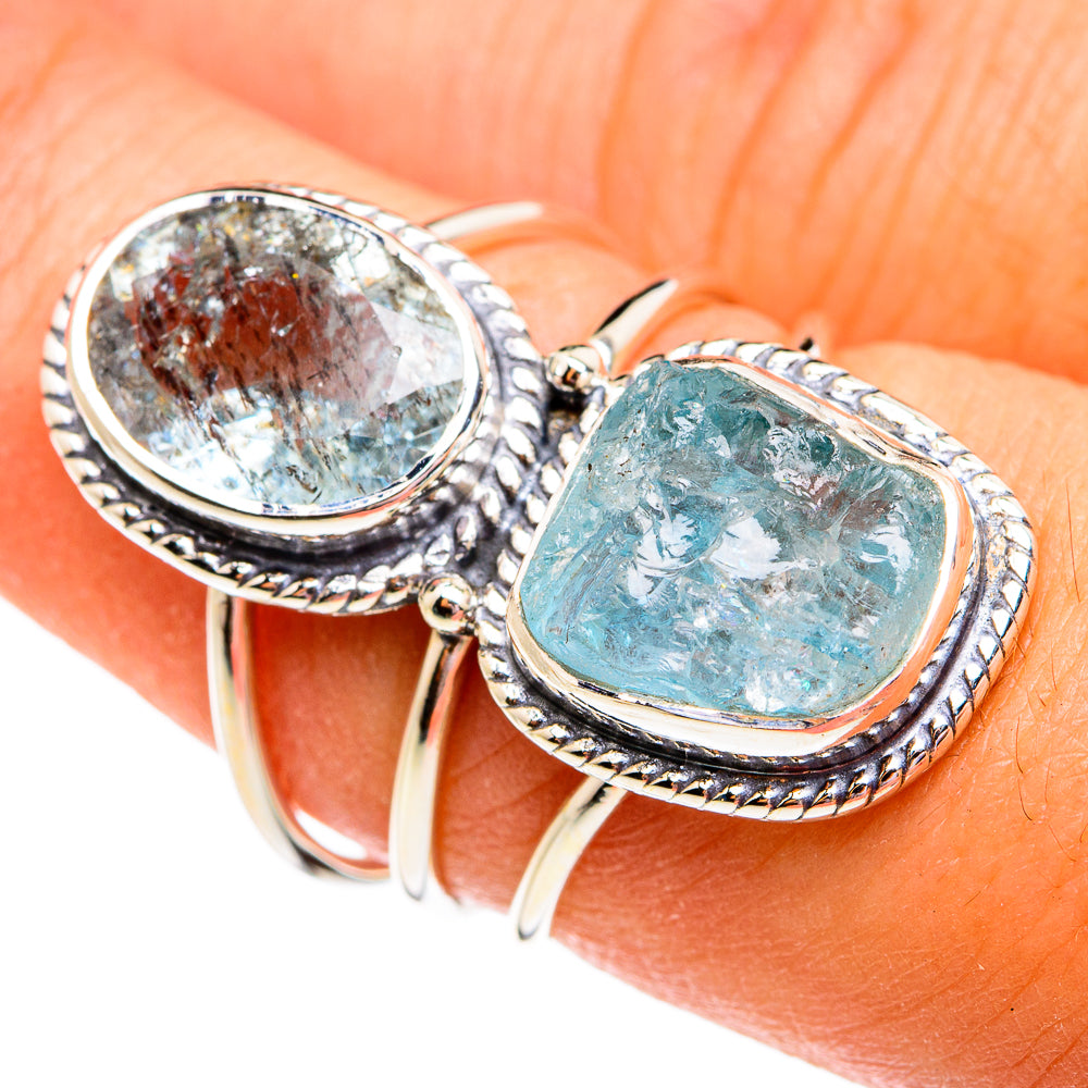 Aquamarine Rings handcrafted by Ana Silver Co - RING75001