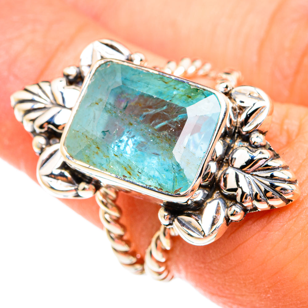 Aquamarine Rings handcrafted by Ana Silver Co - RING75003
