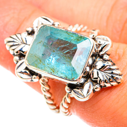 Aquamarine Rings handcrafted by Ana Silver Co - RING75003