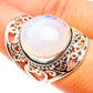 Rainbow Moonstone Rings handcrafted by Ana Silver Co - RING75009
