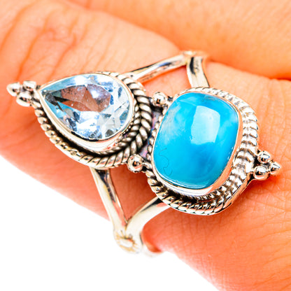 Larimar Rings handcrafted by Ana Silver Co - RING75016