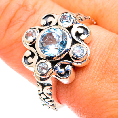 Blue Topaz Rings handcrafted by Ana Silver Co - RING75020