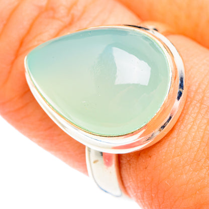 Aqua Chalcedony Rings handcrafted by Ana Silver Co - RING75021