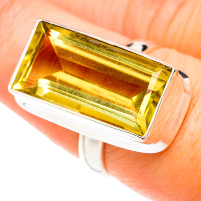 Lemon Quartz Rings handcrafted by Ana Silver Co - RING75042