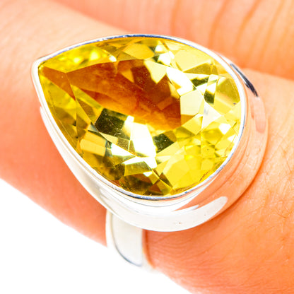 Lemon Quartz Rings handcrafted by Ana Silver Co - RING75043