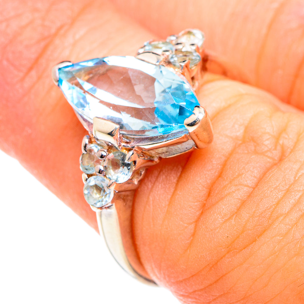 Blue Topaz Rings handcrafted by Ana Silver Co - RING75047