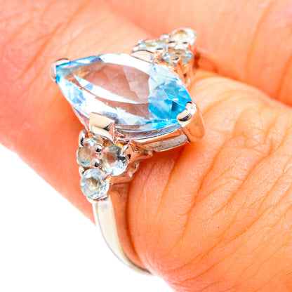 Blue Topaz Rings handcrafted by Ana Silver Co - RING75047
