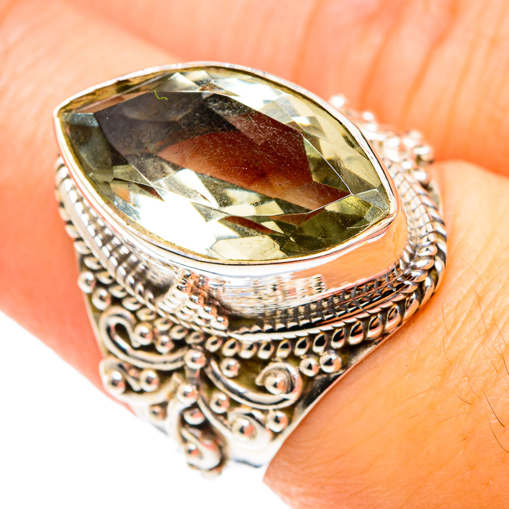 Green Amethyst Rings handcrafted by Ana Silver Co - RING75053