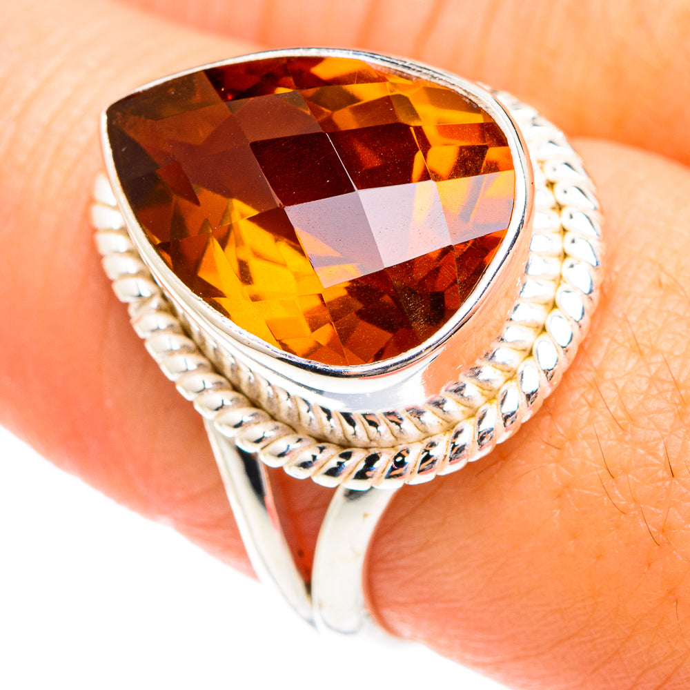 Mandarin Citrine Rings handcrafted by Ana Silver Co - RING75055