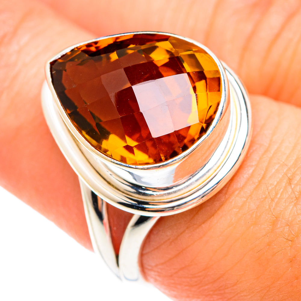 Mandarin Citrine Rings handcrafted by Ana Silver Co - RING75058