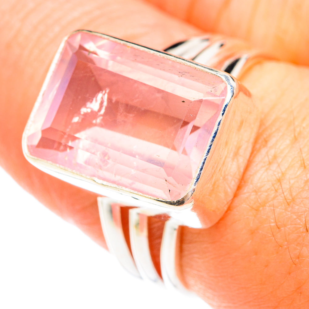 Rose Quartz Rings handcrafted by Ana Silver Co - RING75061