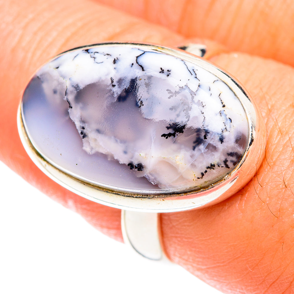 Dendritic Opal Rings handcrafted by Ana Silver Co - RING75072