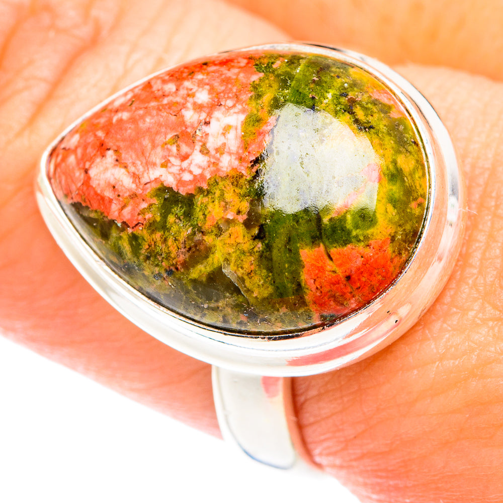 Unakite Rings handcrafted by Ana Silver Co - RING75073