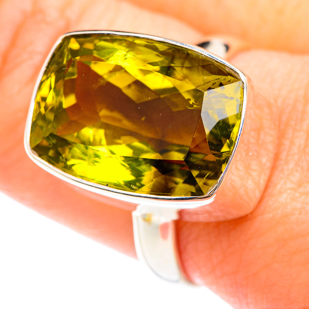 Olive Quartz Rings handcrafted by Ana Silver Co - RING75076
