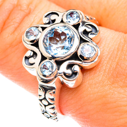 Blue Topaz Rings handcrafted by Ana Silver Co - RING75080