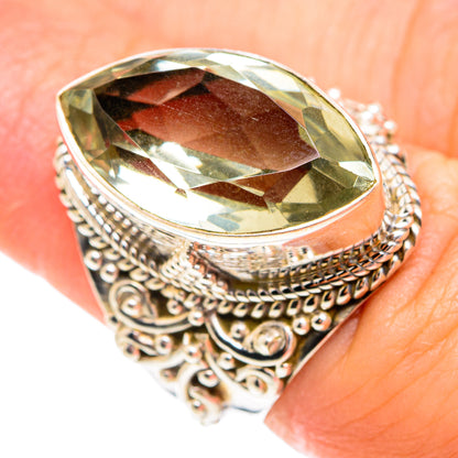 Green Amethyst Rings handcrafted by Ana Silver Co - RING75086