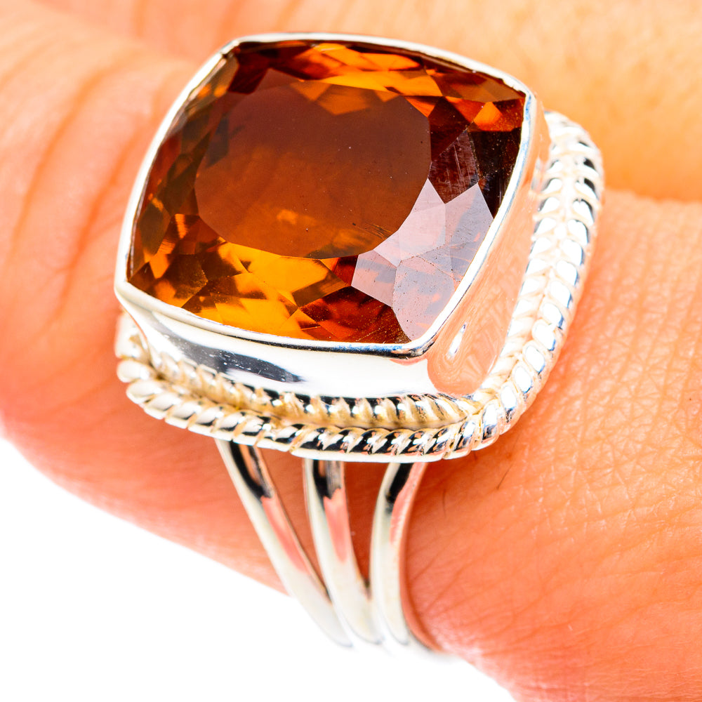 Mandarin Citrine Rings handcrafted by Ana Silver Co - RING75089