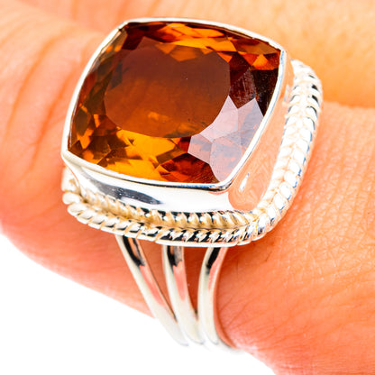 Mandarin Citrine Rings handcrafted by Ana Silver Co - RING75089