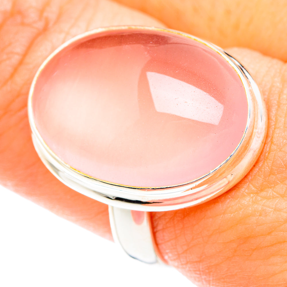 Rose Quartz Rings handcrafted by Ana Silver Co - RING75094