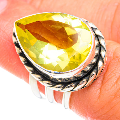 Lemon Quartz Rings handcrafted by Ana Silver Co - RING75106