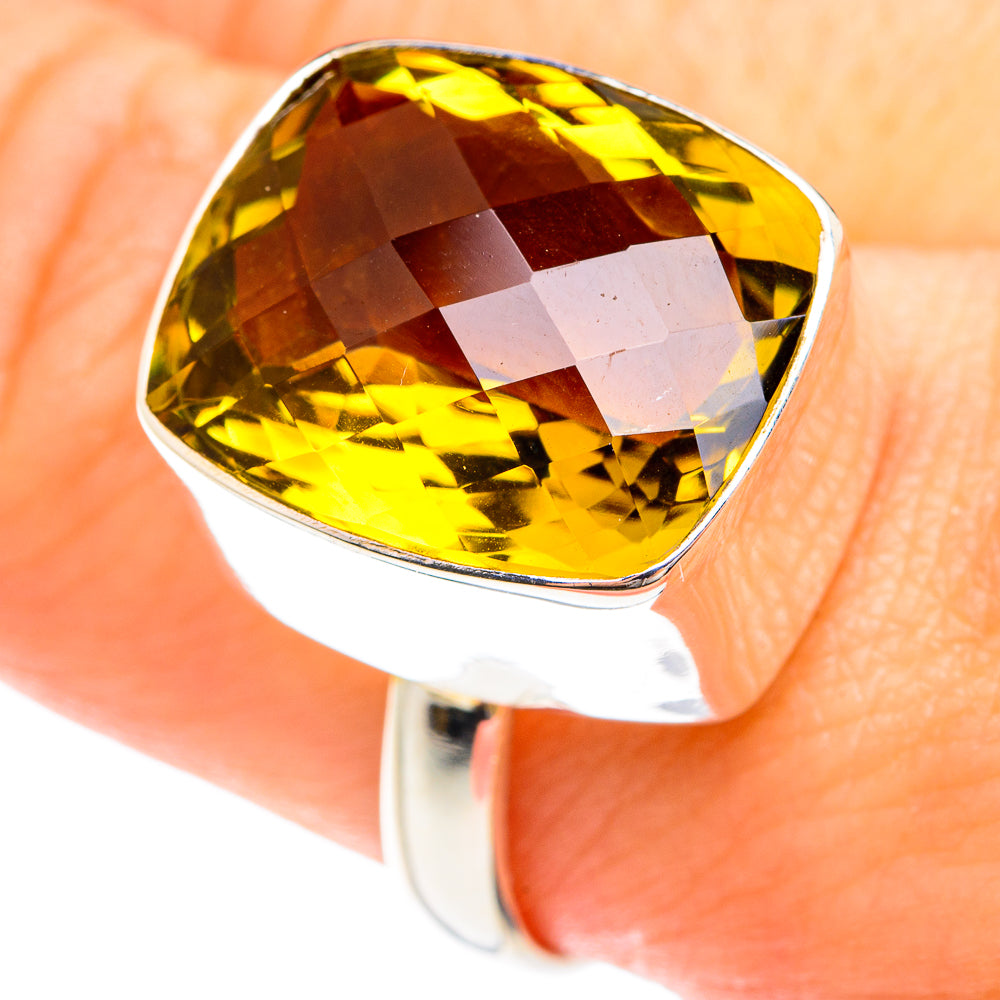 Lemon Quartz Rings handcrafted by Ana Silver Co - RING75107