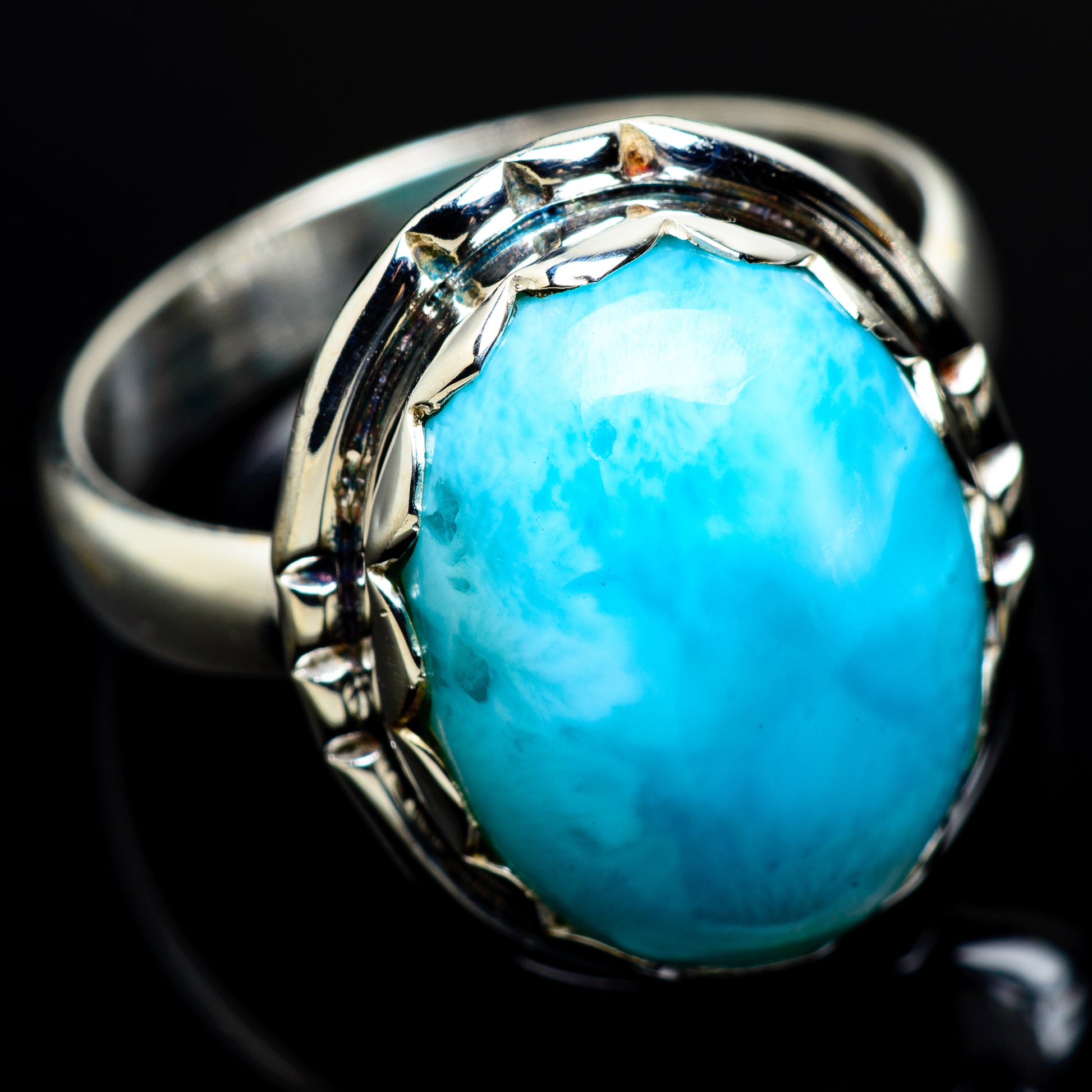 Larimar Rings handcrafted by Ana Silver Co - RING7511