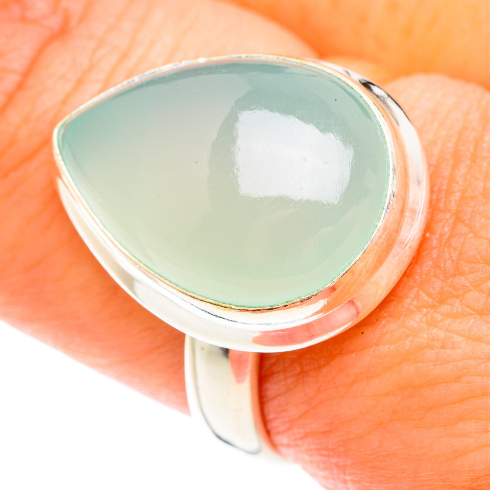 Aqua Chalcedony Rings handcrafted by Ana Silver Co - RING75111